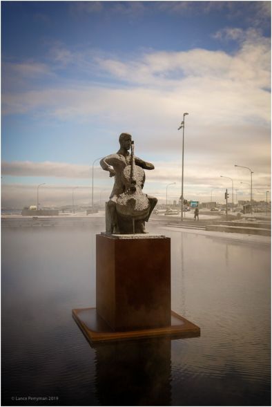 Statue outside the Reykjavik Concert Hall